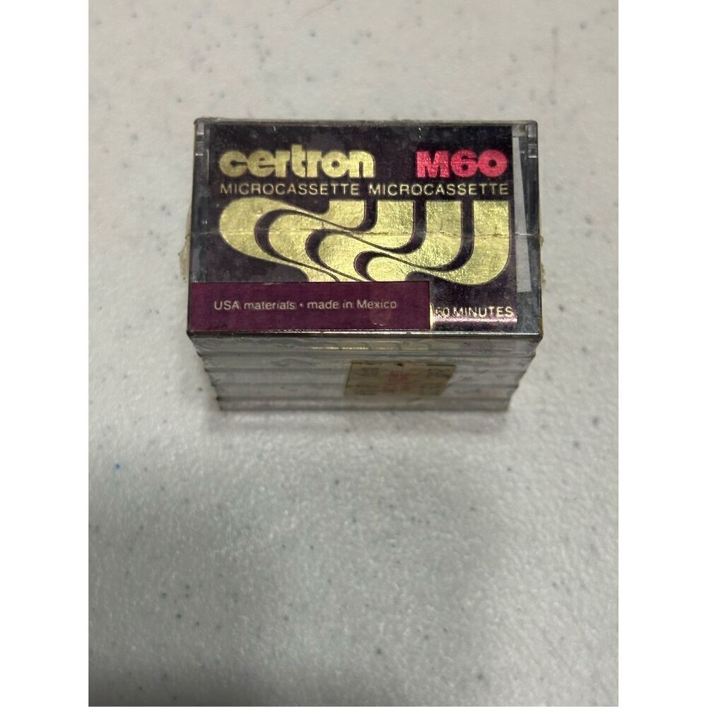 New Certron 60 Minutes Recordable Audio M60 Microcassette Tapes Wrapped 4-Pack